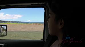 Sophia sucks your cock in the car while you explore.